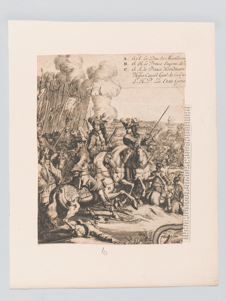 Hertugen av Marlborough med sine generaler av Unknown artist