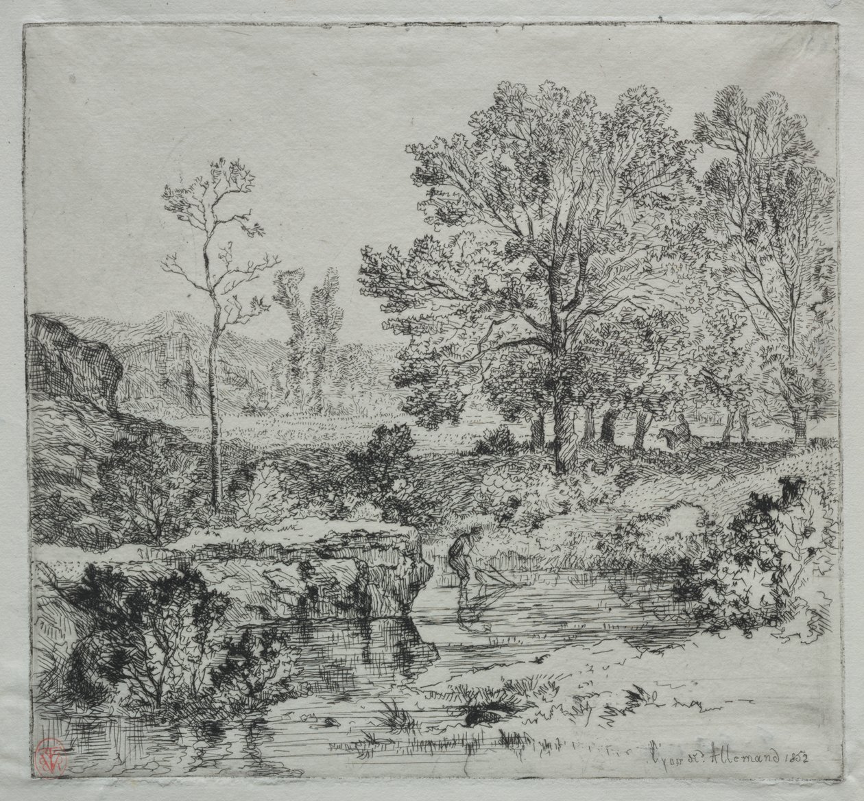Skogens kant. Rekefiskeren av Unknown artist