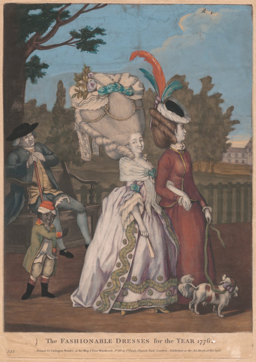 Årets fasjonable kjoler, 1776 av Unknown artist
