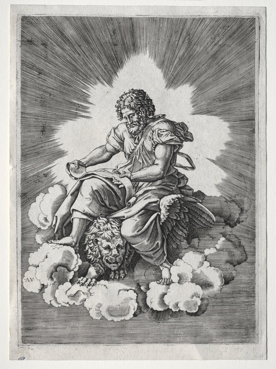 De fire evangelistene: St. Mark av Unknown artist