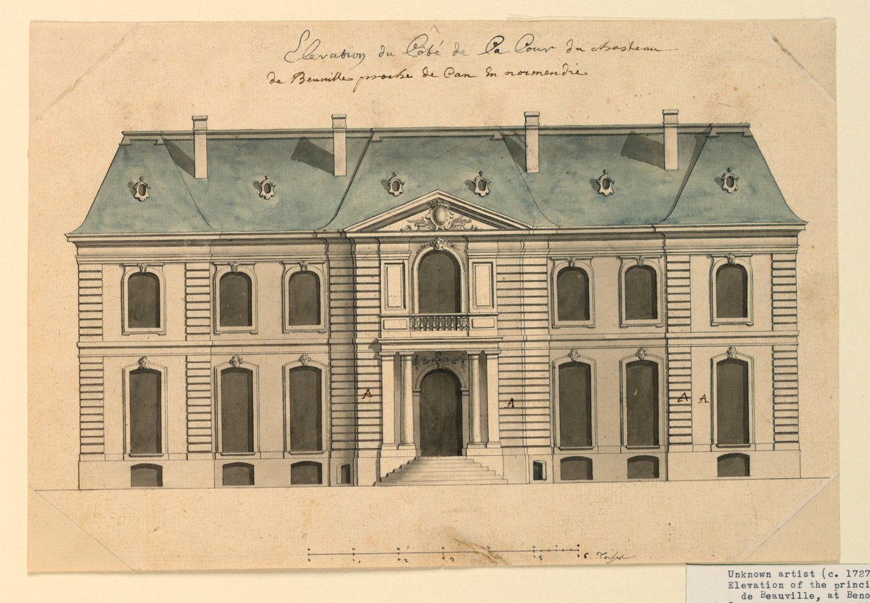 Forhøyningen av en villa i Benoille av Unknown artist