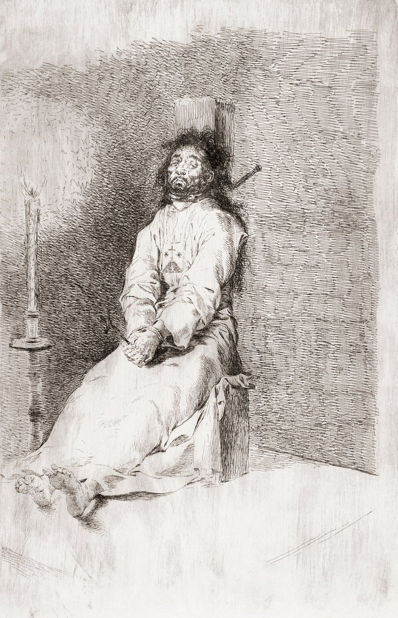 The Garrotted Man, ca. 1780 (etsing) av Unknown artist