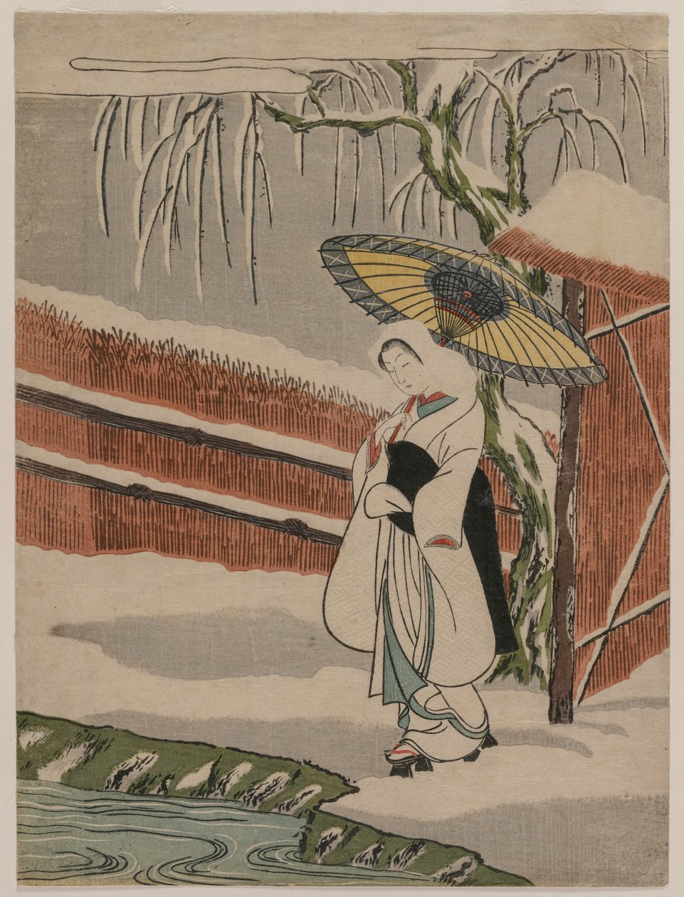 Heron Maiden står under et piletre av Unknown artist