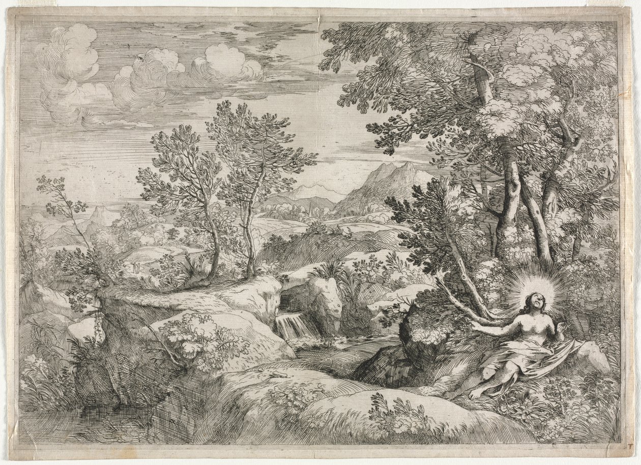 Den angrende Magdalen av Unknown artist
