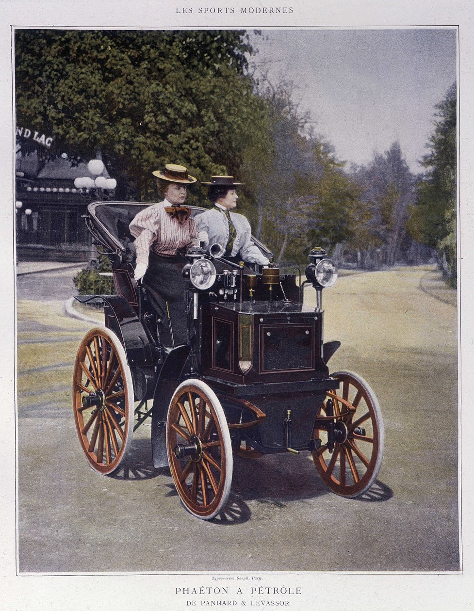 Petroleum Phaeton, type 1896 - i "" Modern Sports"" av Unknown artist