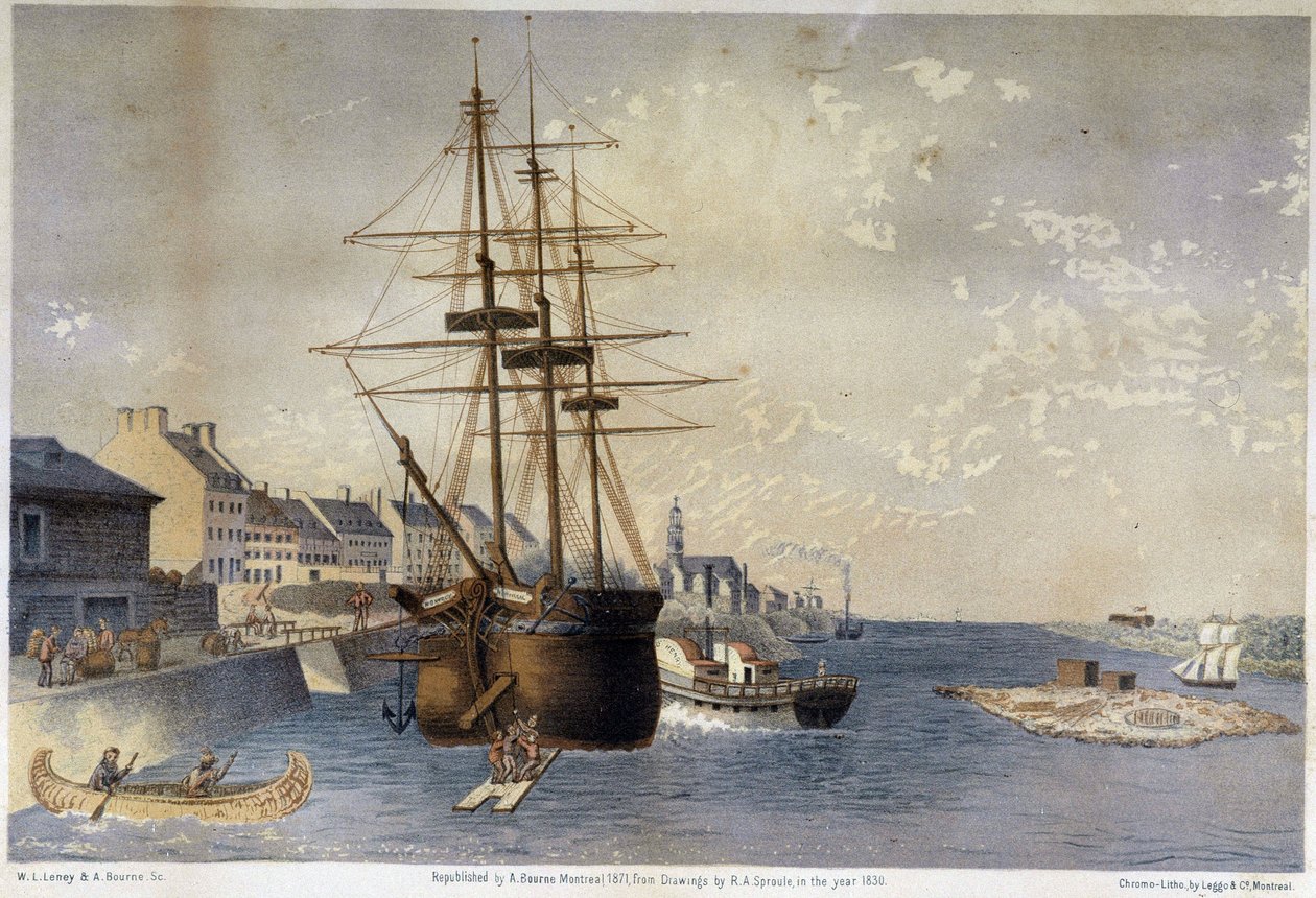 Port of Montreal i 1830 - av Spronle av Unknown artist