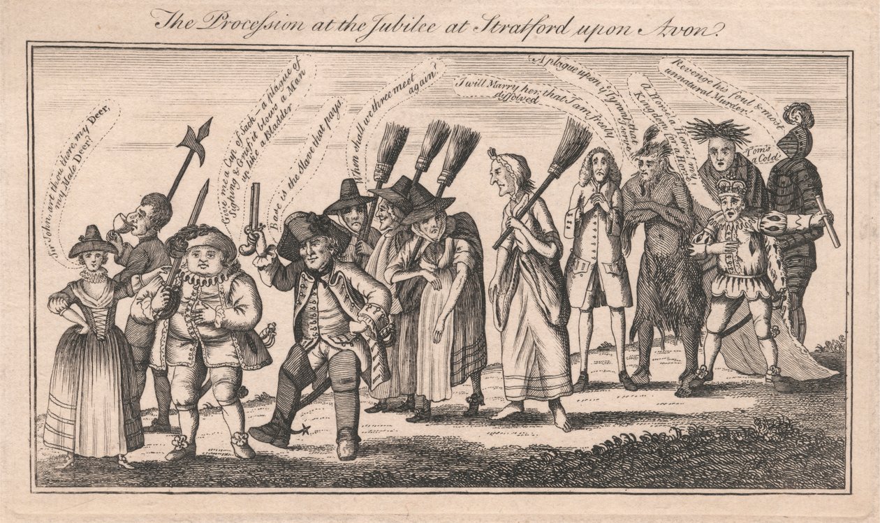 Prosesjonen ved jubileet i Stratford upon Avon av Unknown artist