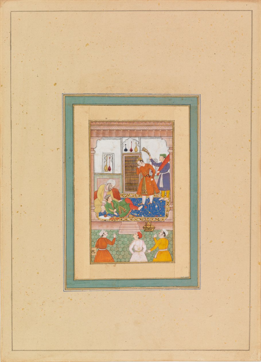 Qazien til Hamadan og en ungdom av Unknown artist