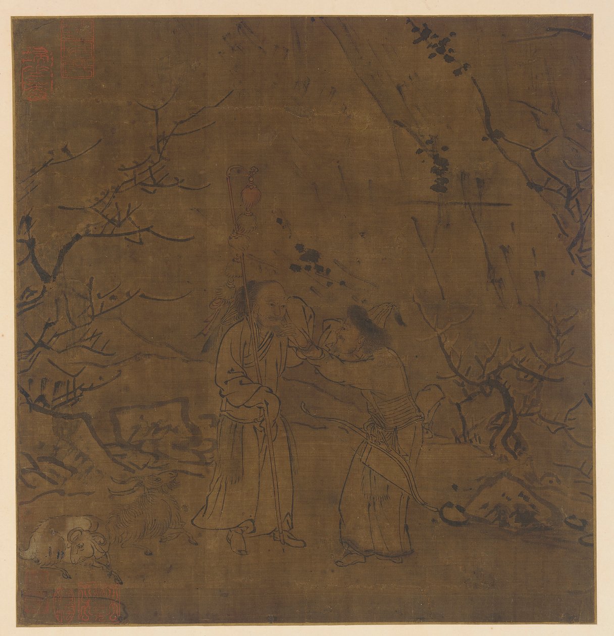 Den tårefulle avskjeden til Su Wu og Li Ling av Unknown artist