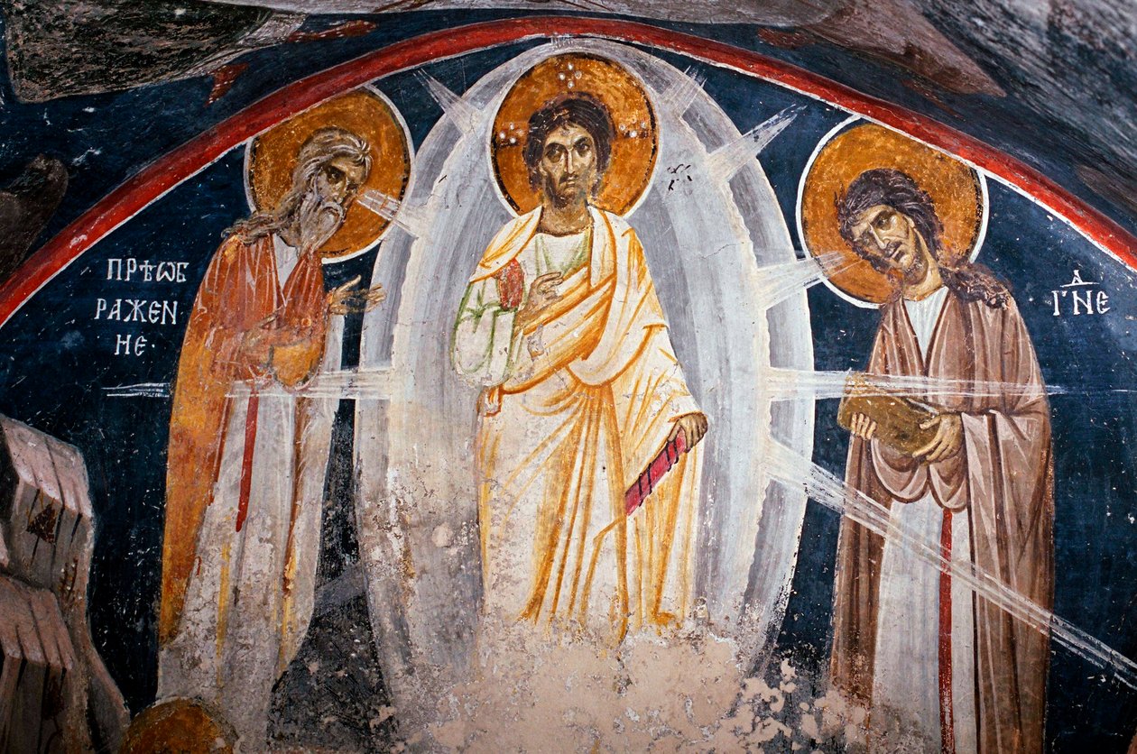 The Transfiguration of Jesus - Anonym - 1200-tallet - Fresco - Boyana Church ©FineArtImages/Leemage av Unknown artist