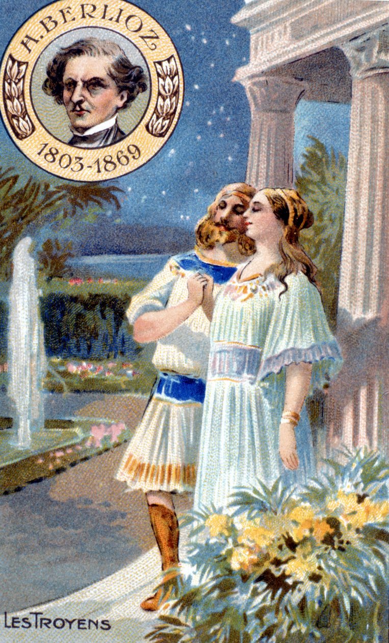 Trojanerne til Hector Berlioz. 1800-talls kromolitografi. av Unknown artist