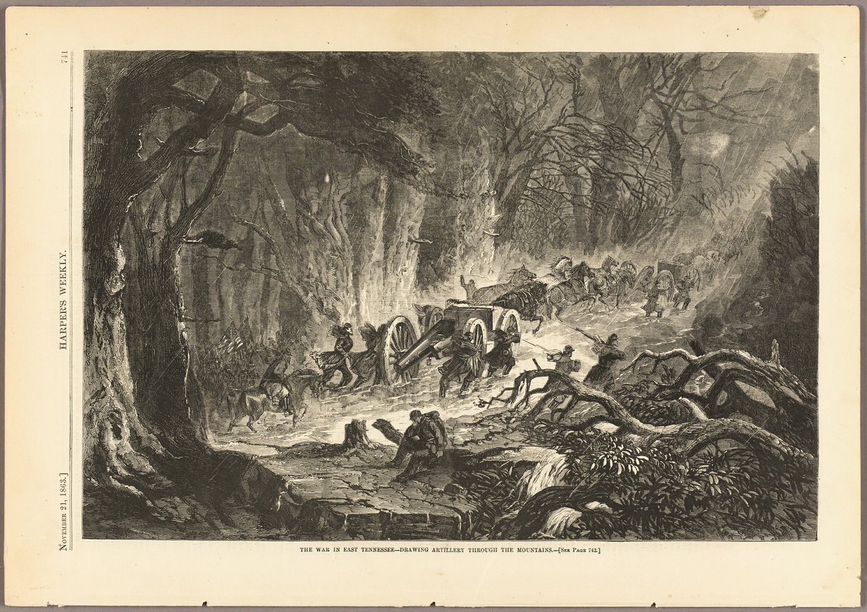 Krigen i Øst-Tennessee av Unknown artist