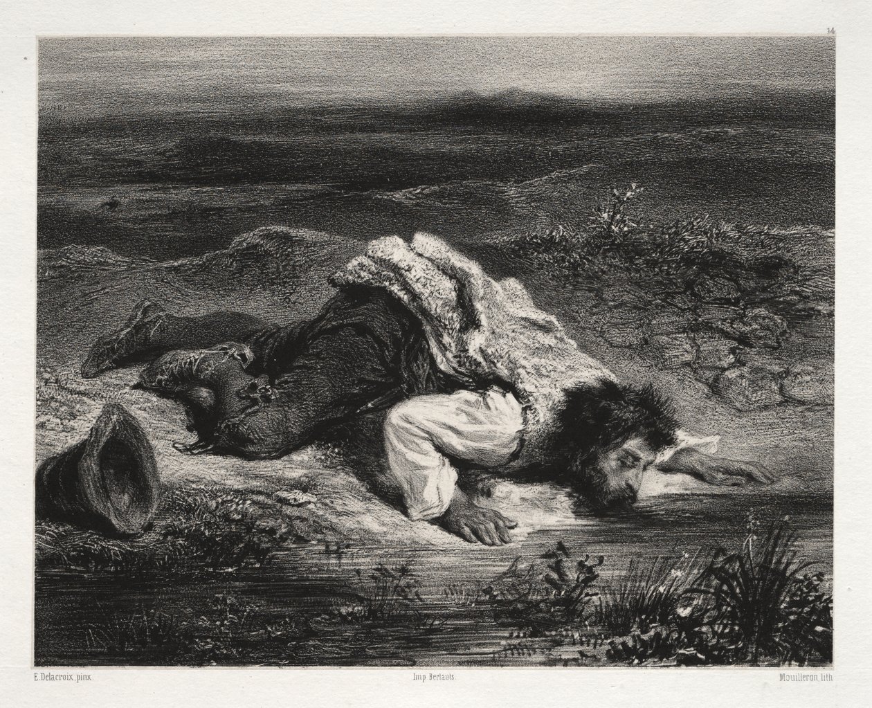 Den sårede briganden av Unknown artist