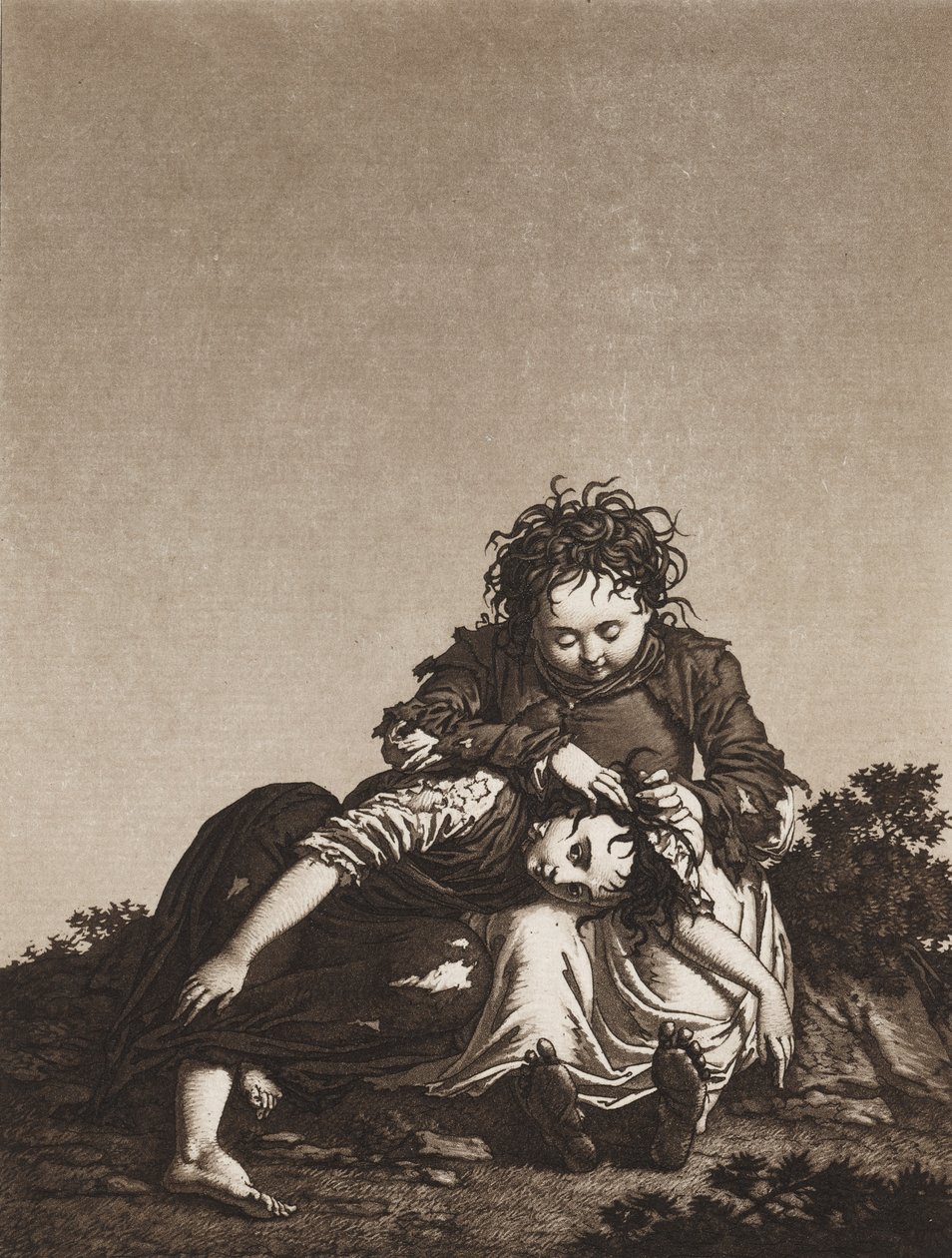 De unge tiggere av Unknown artist