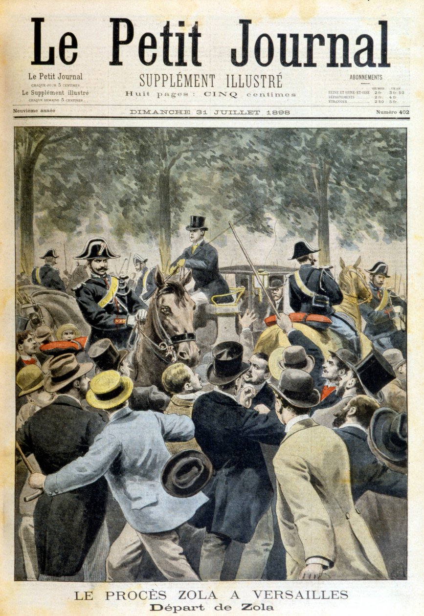 Zola-rettssaken i Versailles - i "" Le Petite Journal"" av 31.07.1898 av Unknown artist