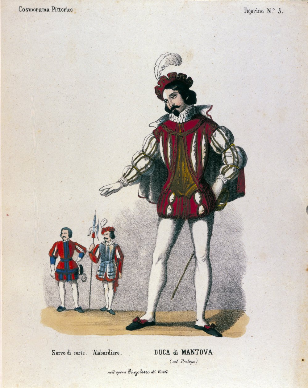 Karakteren til hertugen av Mantua i operaen "" Rigoletto"" av komponisten Giuseppe Verdi (1813-1901) av Unknown artist