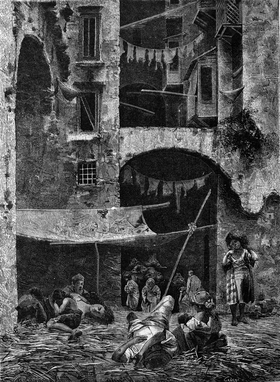 Koleraepidemien i Napoli i 1836. av Unknown artist