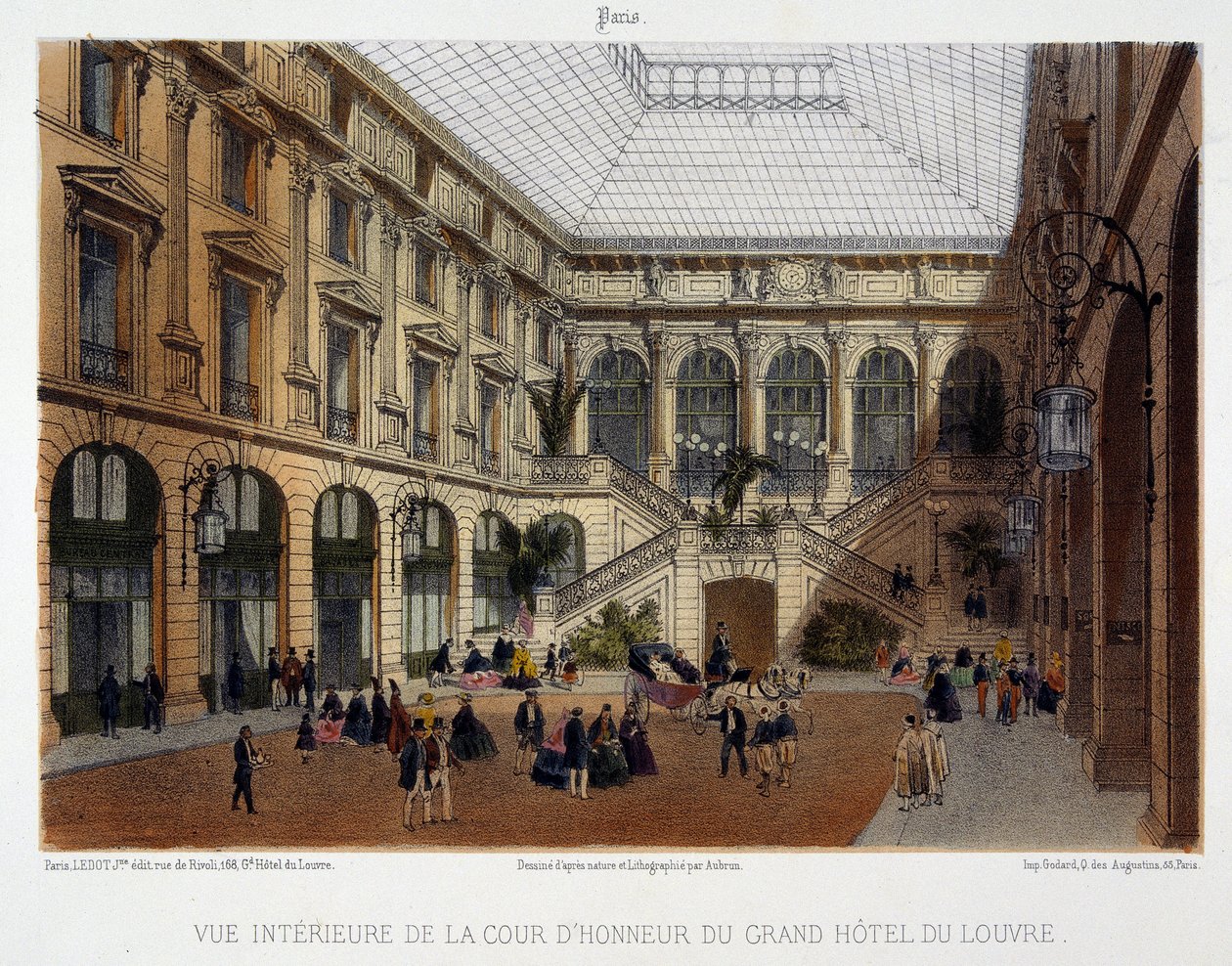 Æresgårdsplassen til Grand Hôtel du Louvre av Unknown artist