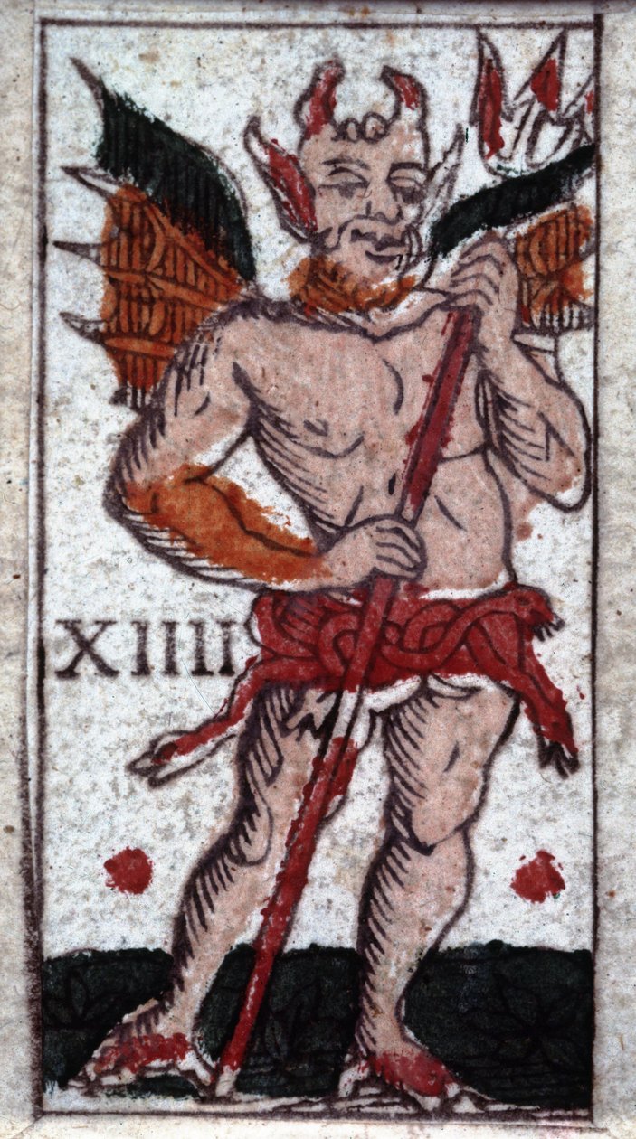 Djevelen. Tarotspill fra 1700-tallet. Milan av Unknown artist