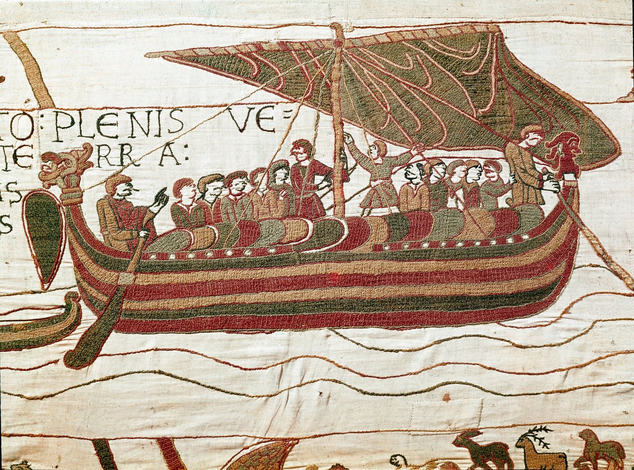 Flåten til Harold, som kom for å informere hertugen av Normandie Vilhelm Erobreren av Unknown artist