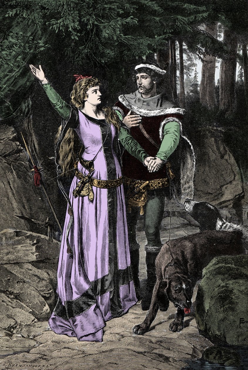 Møtet mellom kong Charles VIII (1470-1498) og Anne av Bretagne (1477-1514) av Unknown artist