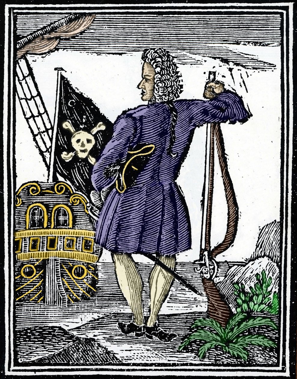 Piraten "" gentleman" Stede Bonnet (1688-1718). av Unknown artist