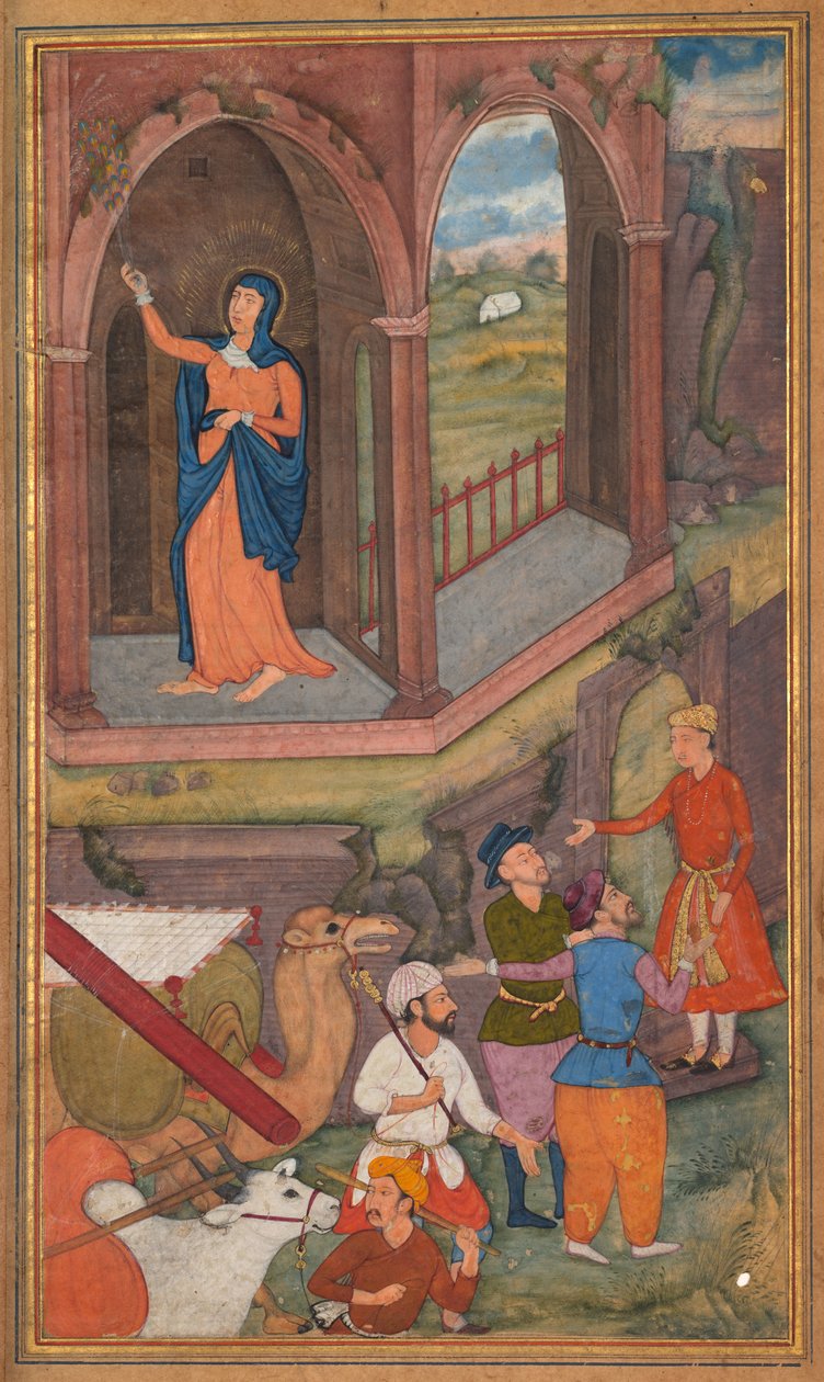 Stedet for Jesu fødsel, fra et hellighetsspeil (Mir’at al-quds) av far Jerome Xavier av Unknown artist