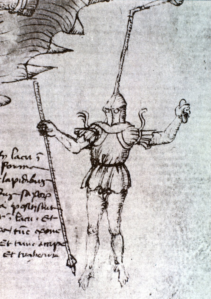 Scaphandleren forestilt av Mariano di Lacopo, sa Il Taccola på 1400-tallet. av Unknown artist