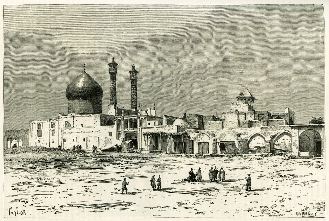 Graven til Fatma i Koum, etset av Taylor, etter et fotografi, for å illustrere historien "" Persia, Chaldee og Susiane"" i 1881-82, av Jane Dieulafoy (nee Magre) av Unknown artist