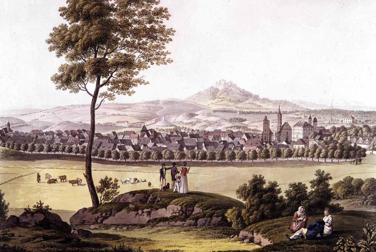 The town of Toeplitz (Toplitz) in Bohemia at the end of the 18th century. av Unknown artist