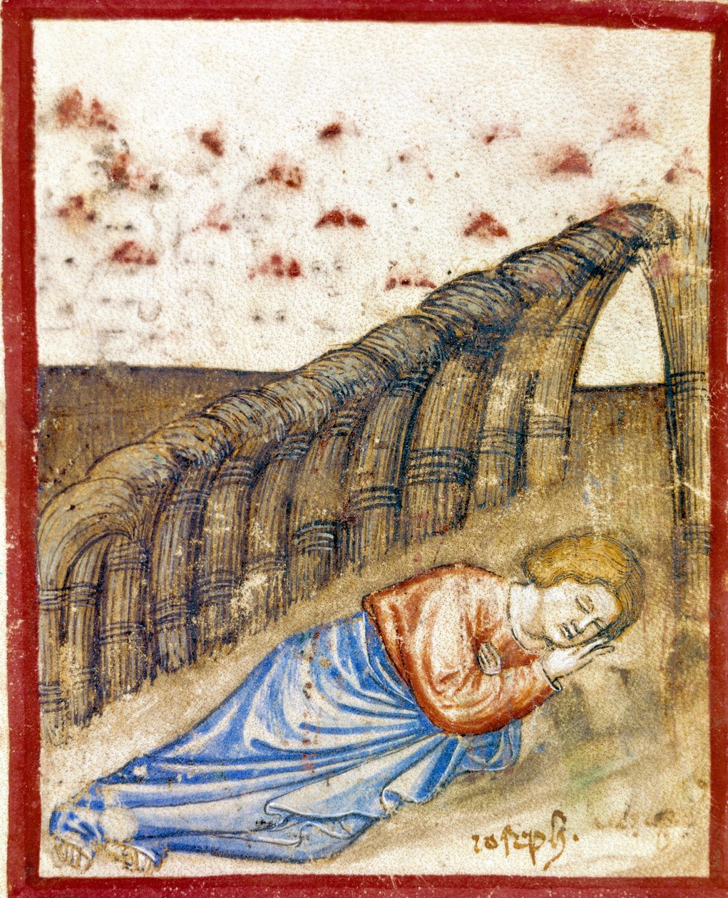 The Vision of Joseph, sønn av Jacob Miniature hentet fra Codex 212 (eller Paduan Codex eller Bible of Padua) 1390-1400 Rovigo, Accademia dei Concordi av Unknown artist