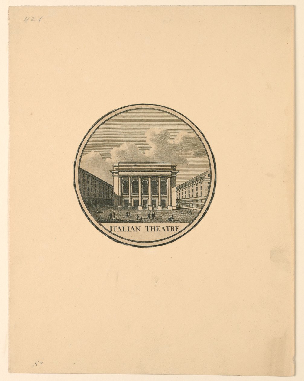 Italiensk teater, Paris av Unknown artist