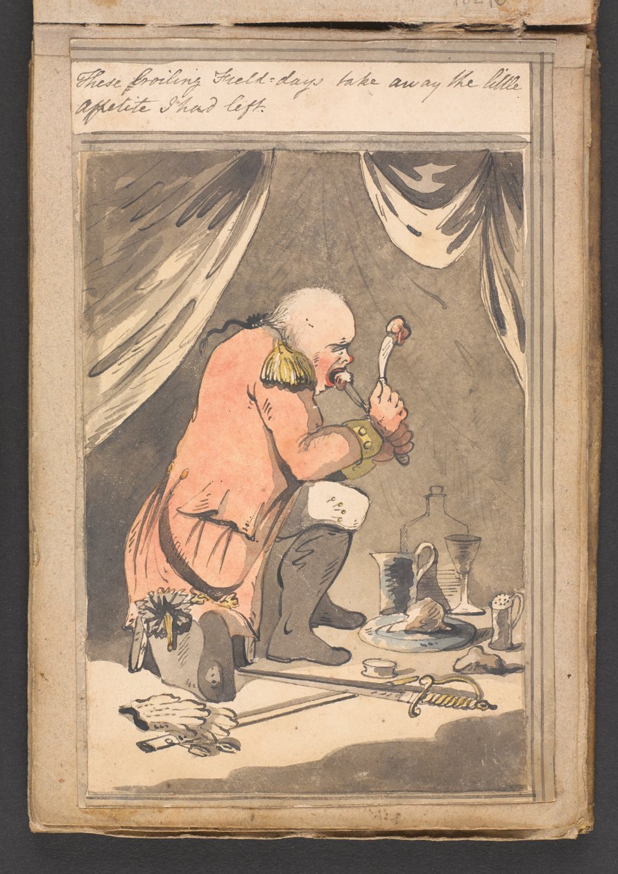 "Disse stekende feltdagene tar bort den lille appetitten jeg hadde igjen" av Unknown artist