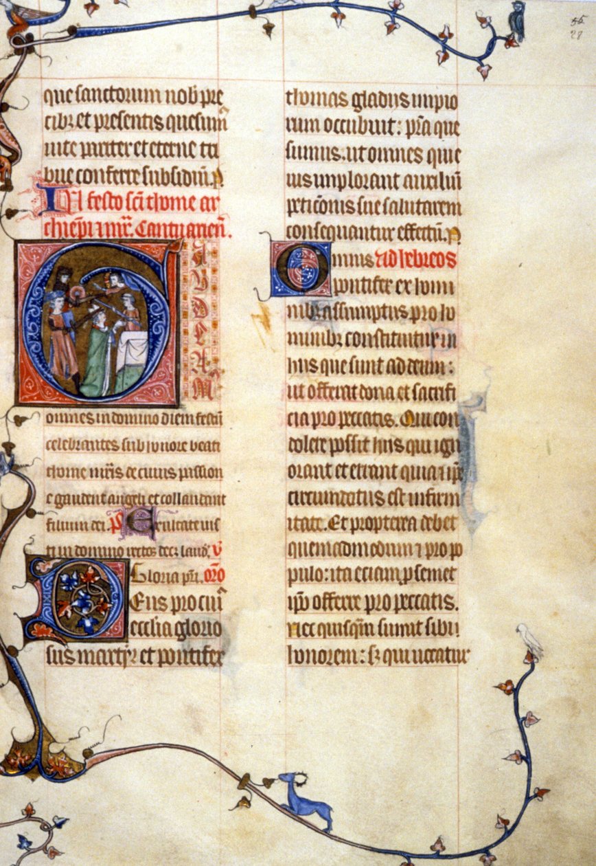 Thomas Becket, 90, 028r: Søknad om autorisasjon til kommunalbiblioteket i Toulouse (tlf: 05 62 27 66 66) av Unknown artist
