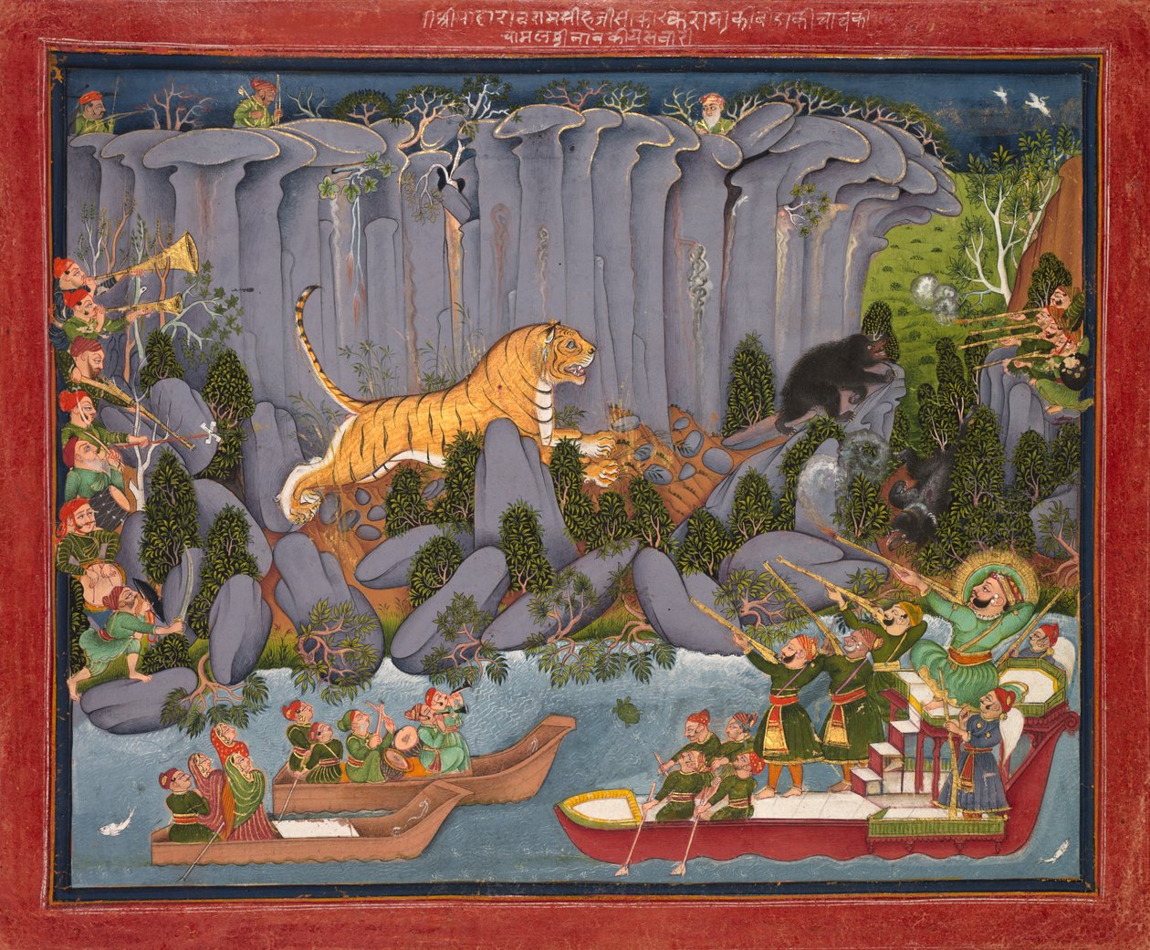 Tiger Hunt of Ram Singh II av Unknown artist