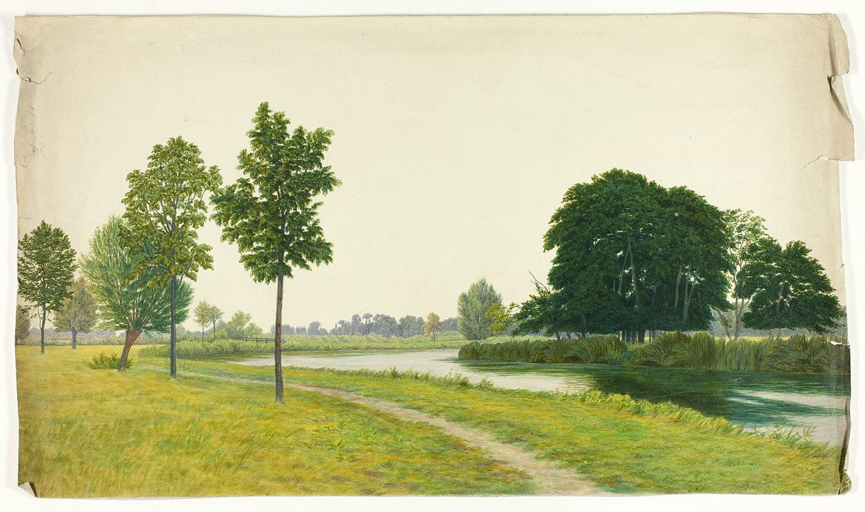 Rolig parkscene av Unknown artist