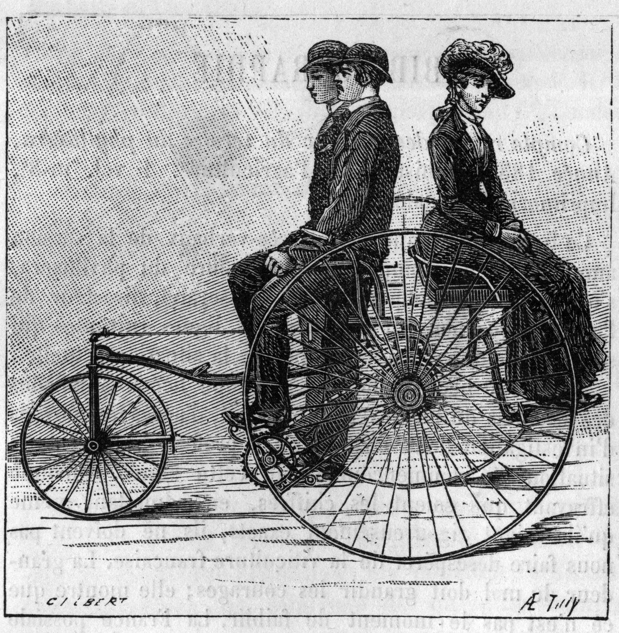 Trehjulssykler på Stanley Club-utstillingen i London, England av Unknown artist