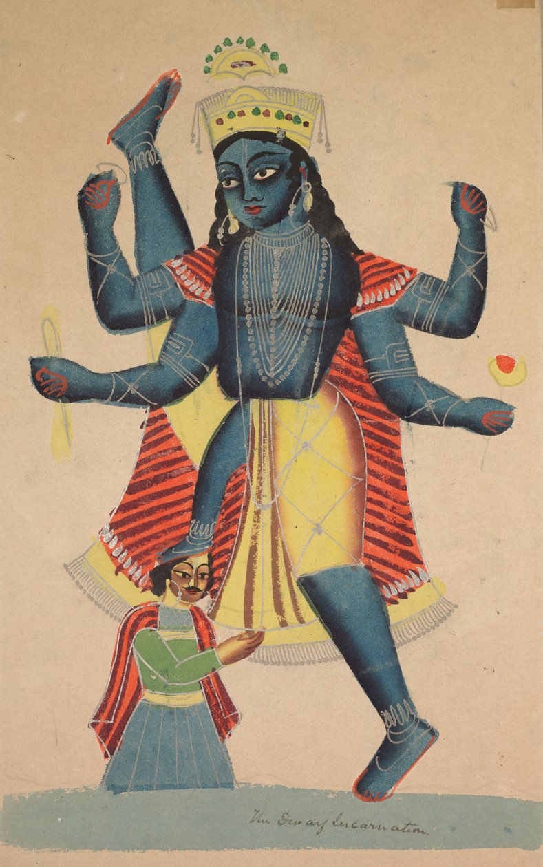 Trivikramapada (Vishnus tre trinn) av Unknown artist