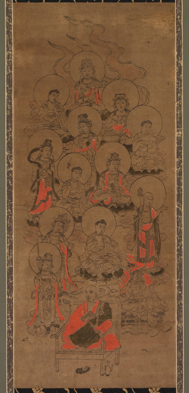 Tolv Buddhaer og Kobo Daishi (Jusanbutsu) av Unknown artist