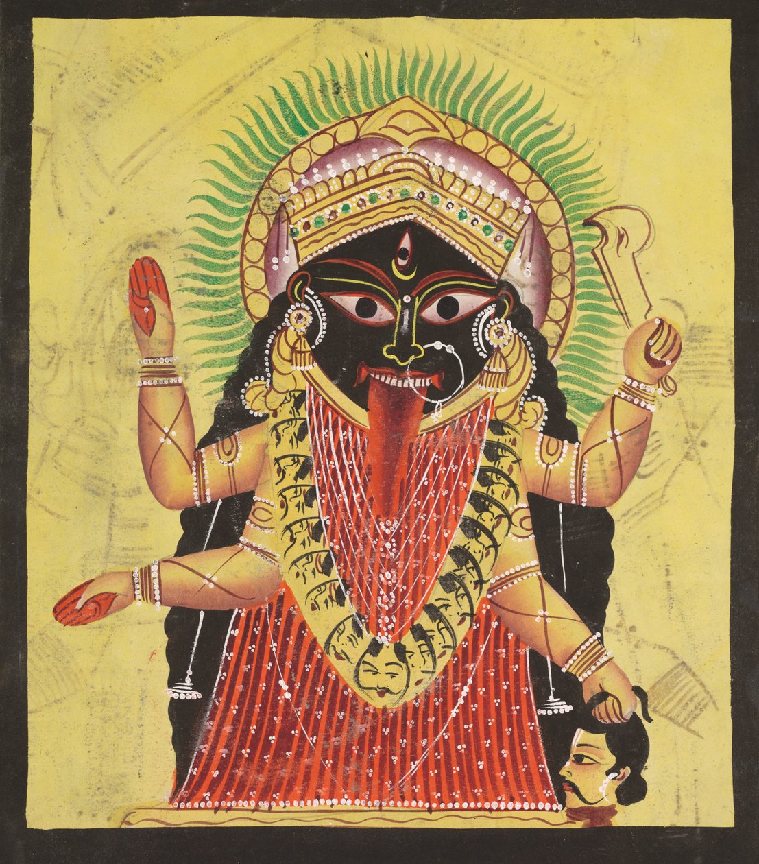 To aspekter ved Kali: Kali Enshrined av Unknown artist