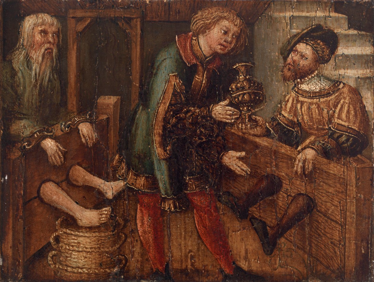 To menn i aksjer, og en tredje figur av Unknown artist