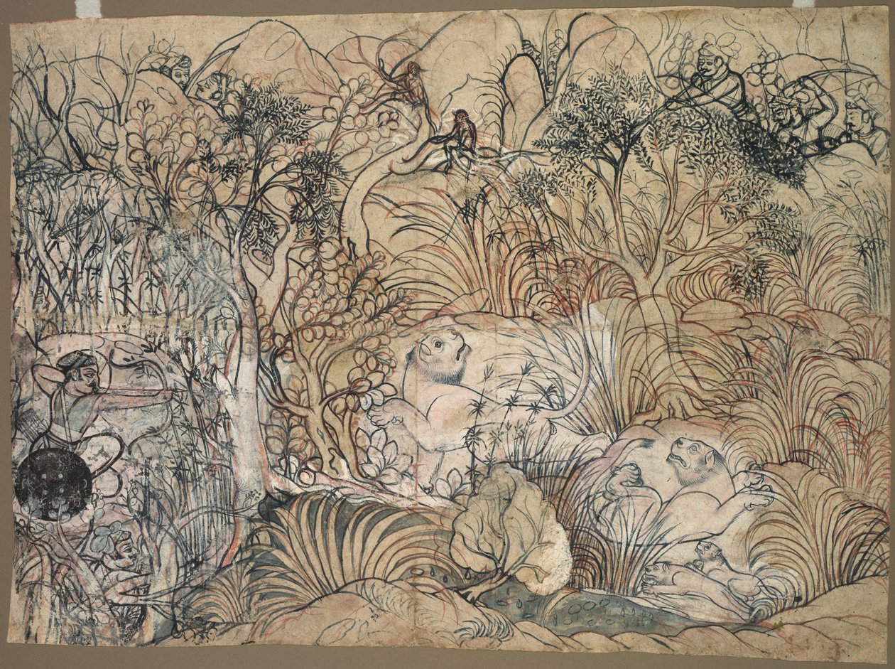 Umed Singh fra Kota Hunting Lions av Unknown artist