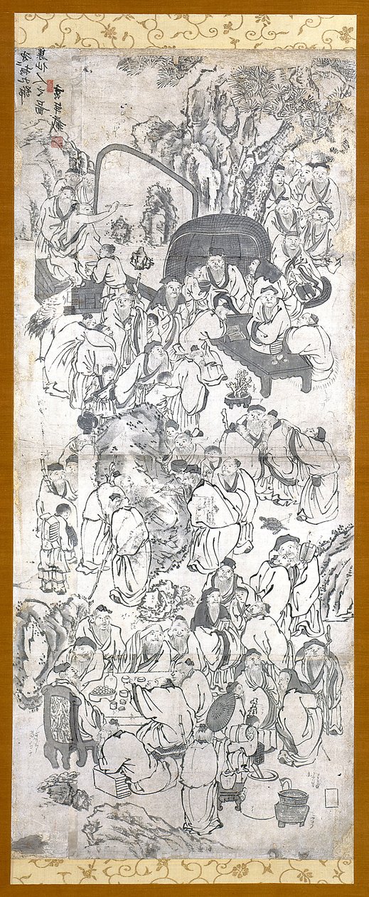 Uten tittel Sketch Of 100 Old Men (blekk på papir) av Unknown artist