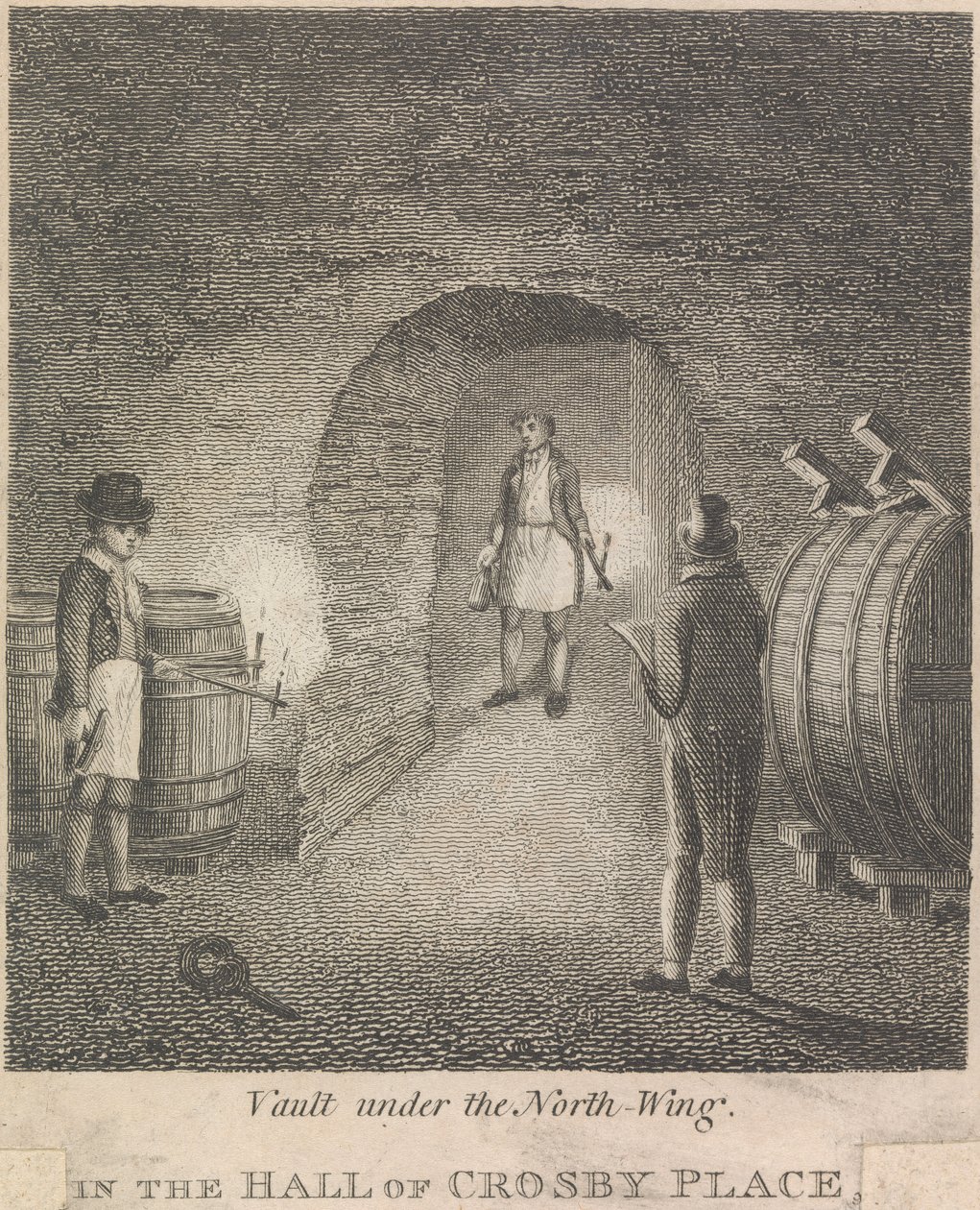 Vault under North-Wing i Hall of Crosby Place; side 81 (bind 1) av Unknown artist