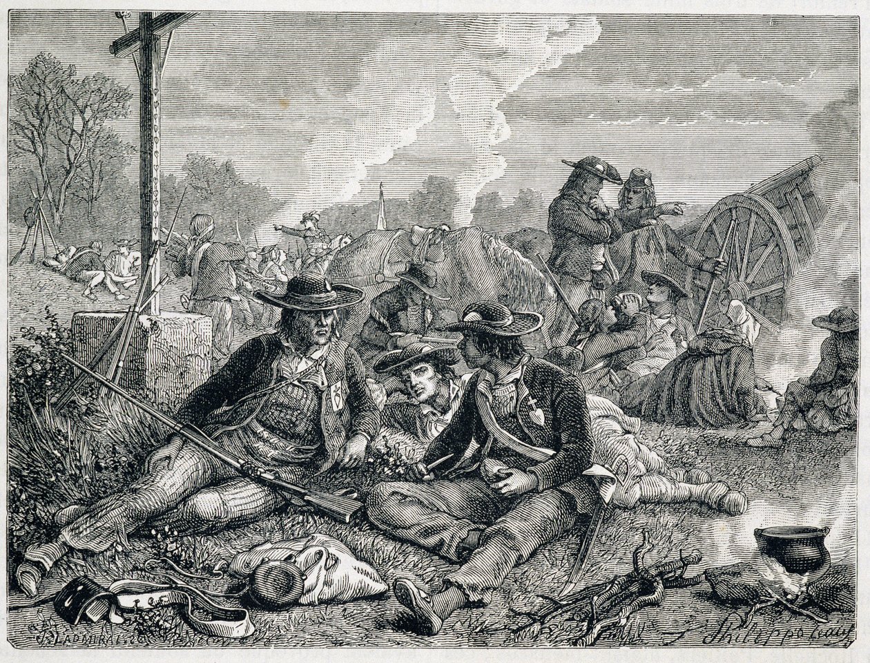 Vendeanske opprørere - gravering av Unknown artist