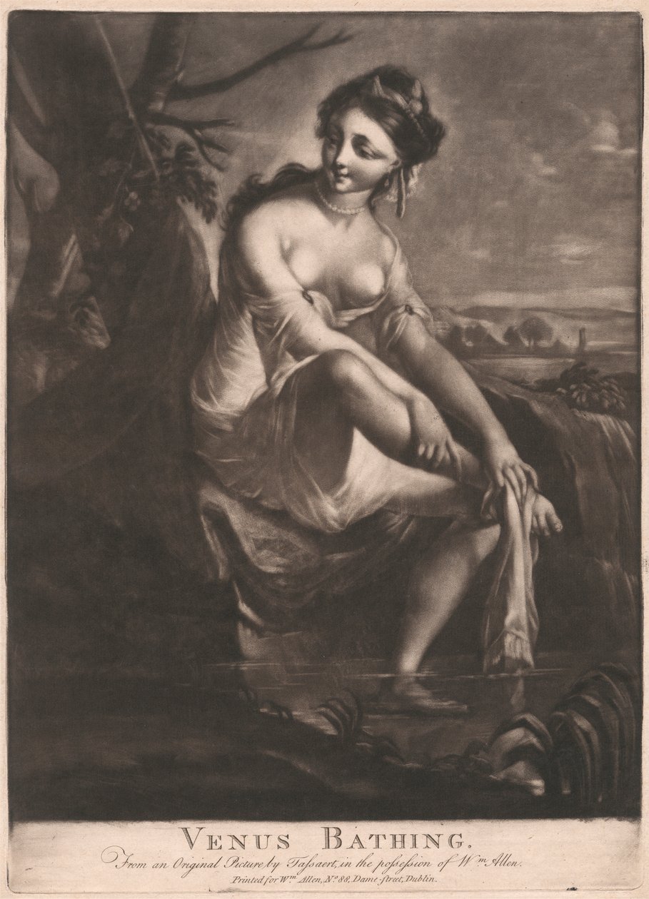 Venus bader av Unknown artist