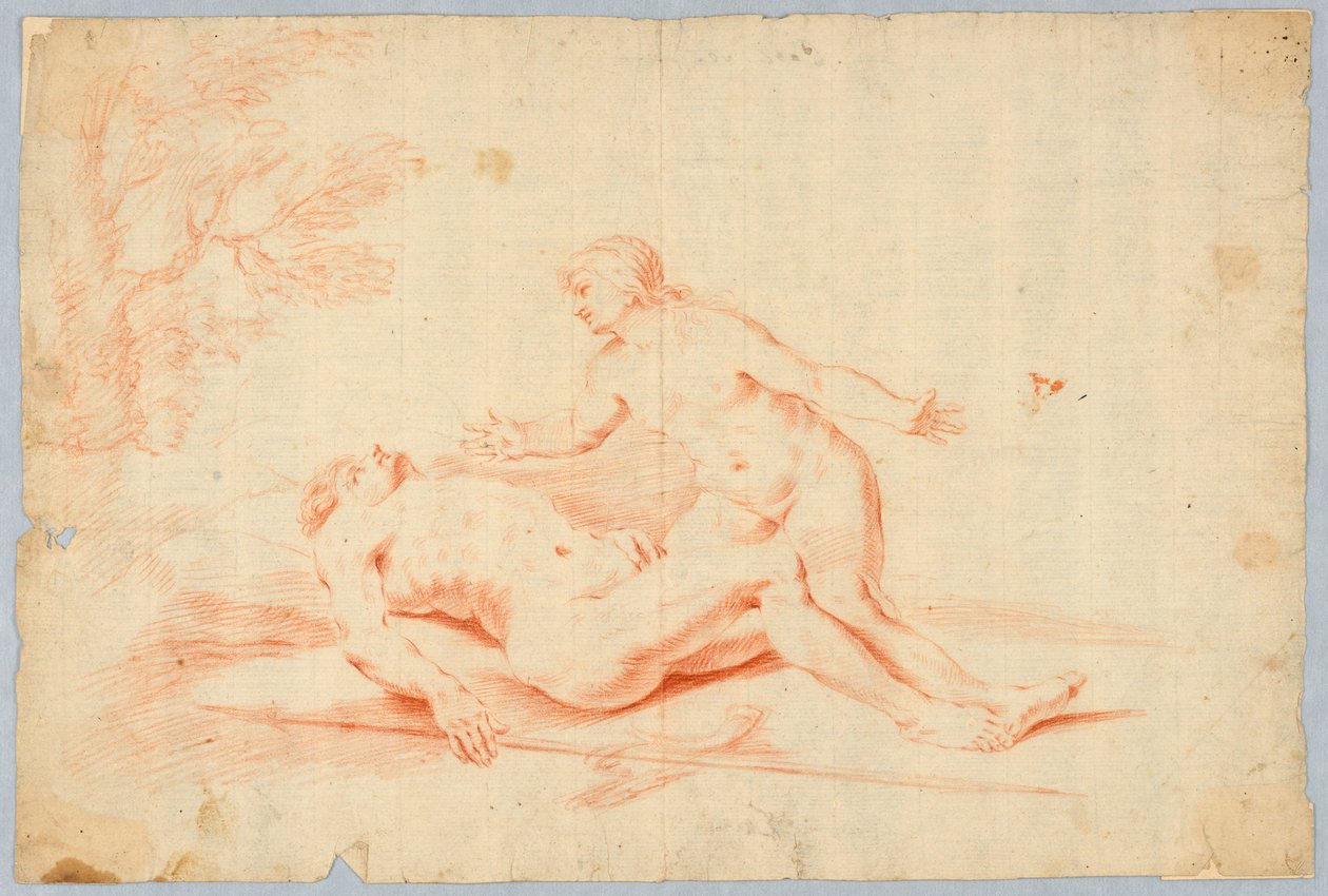 Venus ved siden av den sovende Adonis av Unknown artist