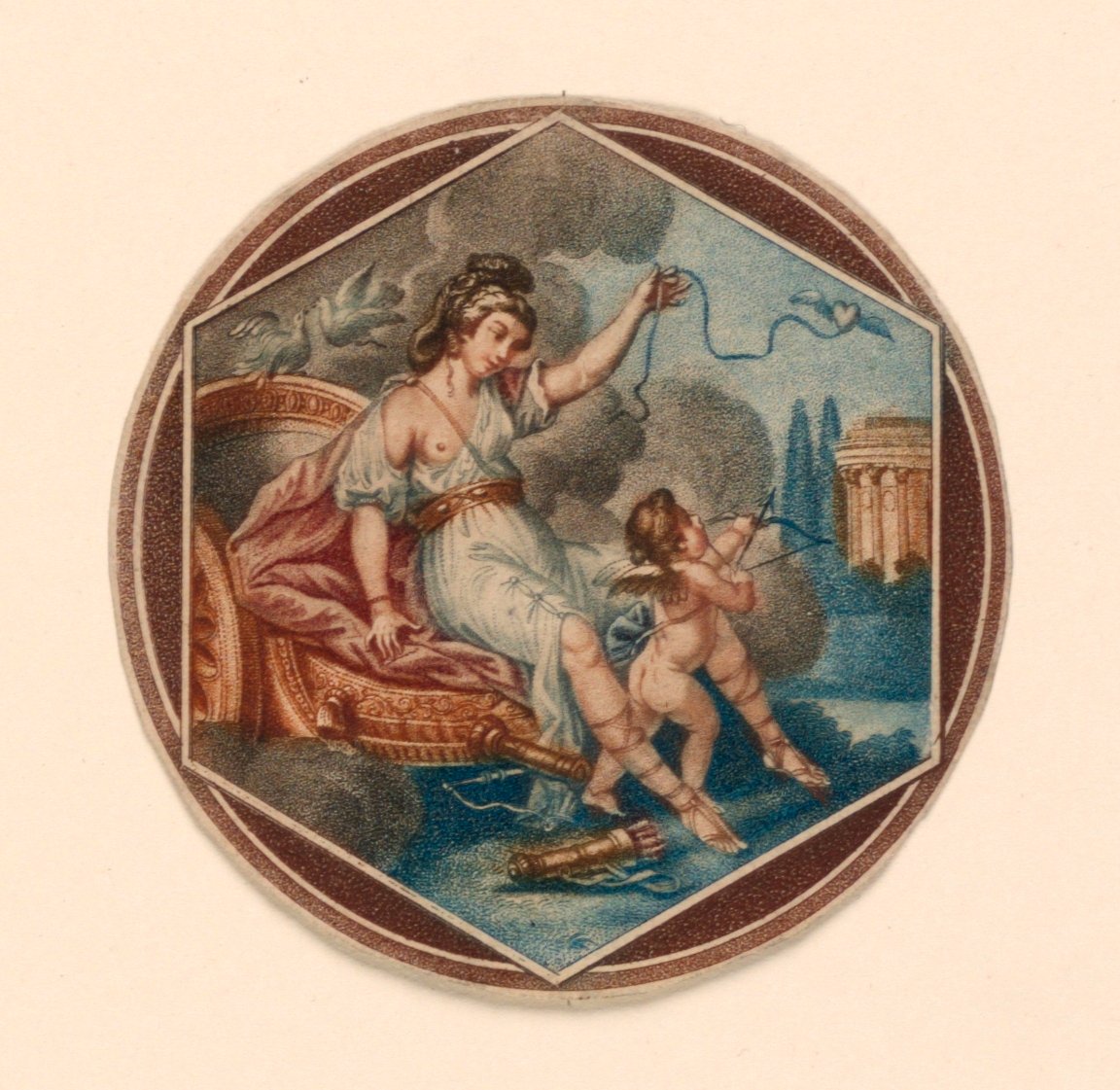 Venus og Amor av Unknown artist