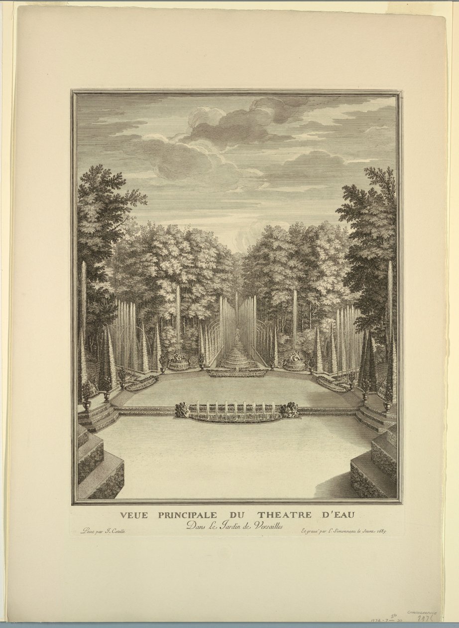 Versailles, hager, vannteater av Unknown artist