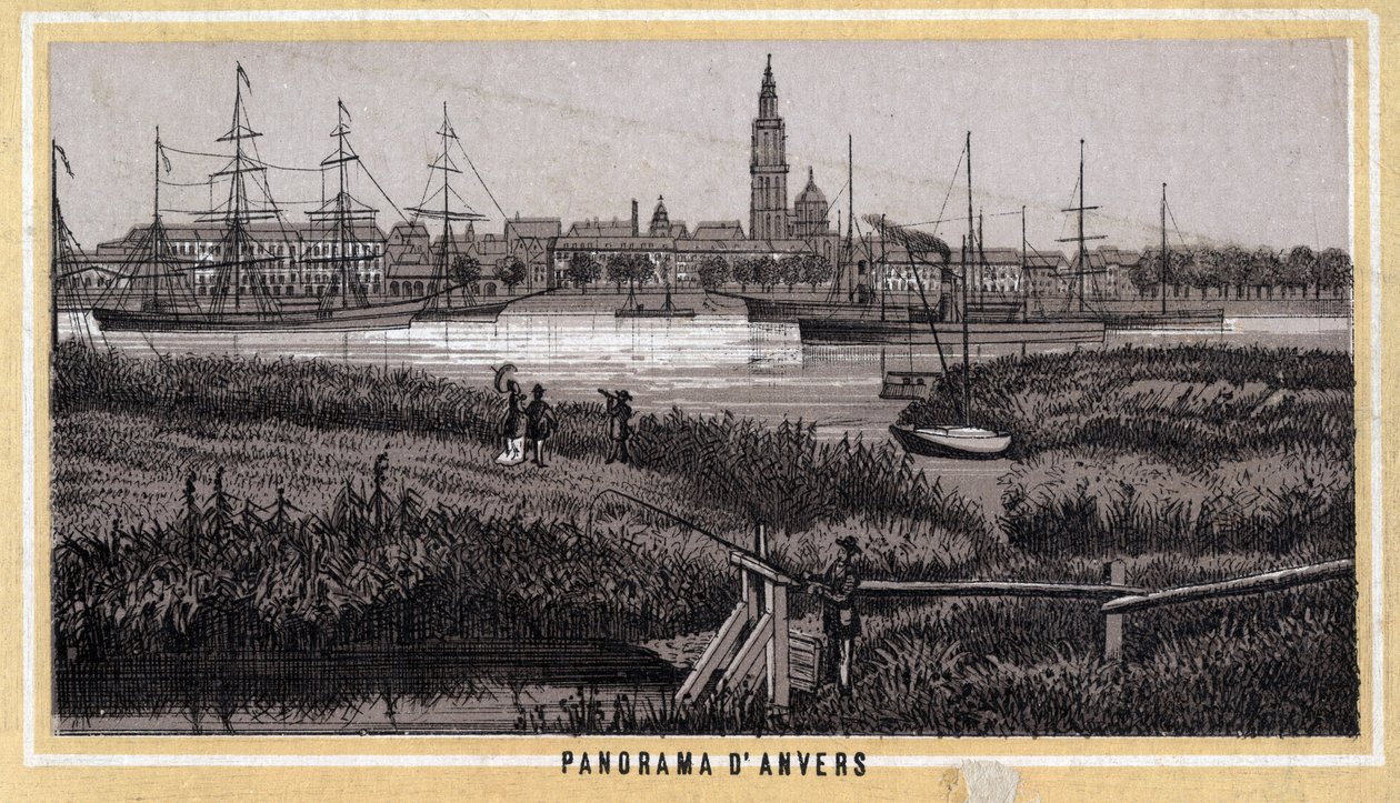 Utsikt over Antwerpen, Belgia (flamsk-regionen). av Unknown artist